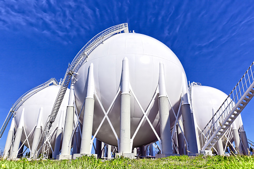 Petroleum Storage \nsphere Tanks at Petrochemical Plant