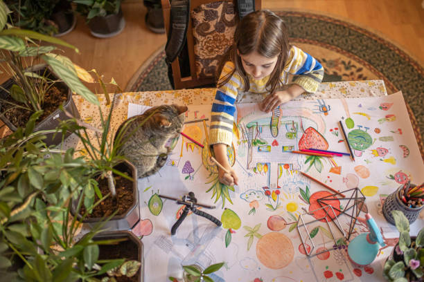 istock Girl and cat spending time together 1293339253