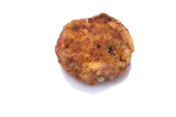 istock Roasted meatl ball from above white isolated 1293340433