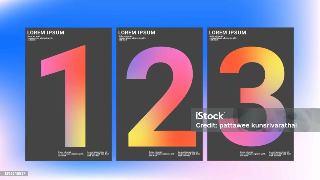 Number Simple Layout Design Number Geometric Design For Backgroundflat Template Designminimal ...