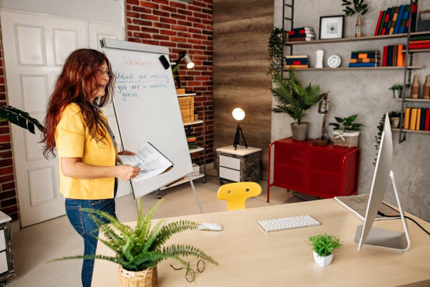 istock English teacher in an online class 1293348616