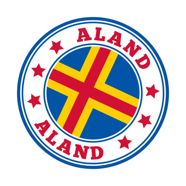 Vector illustration of Aland sign.
