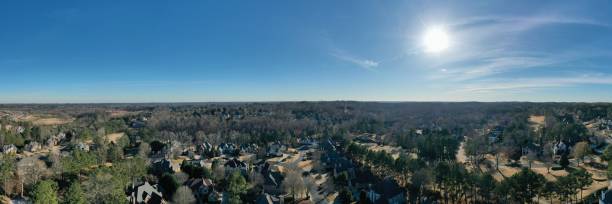 istock Aerial panoramic view of an upscale suburbs in Atlnata, GA 1293356592