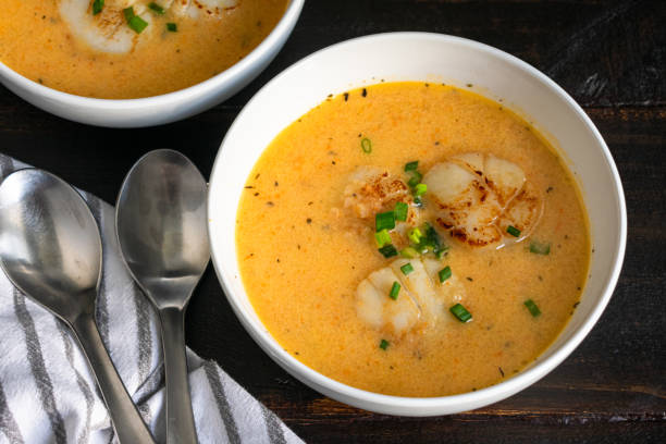 istock Bowls of Irish Scallop Bisque 1293360428