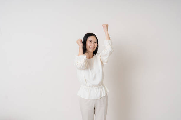 istock Female portrait on white background 1293362181