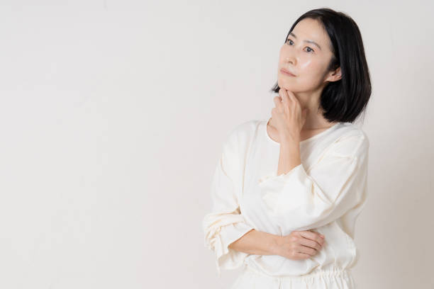 istock Female portrait on white background 1293362196