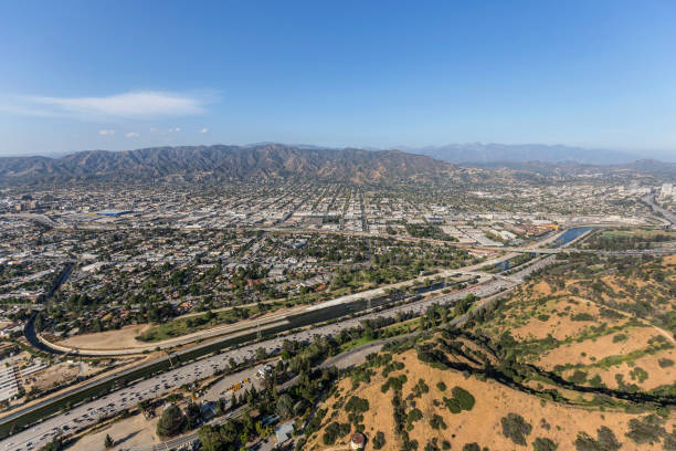 istock Ventura Freeway and Los Angeles River Aerial 1293364095