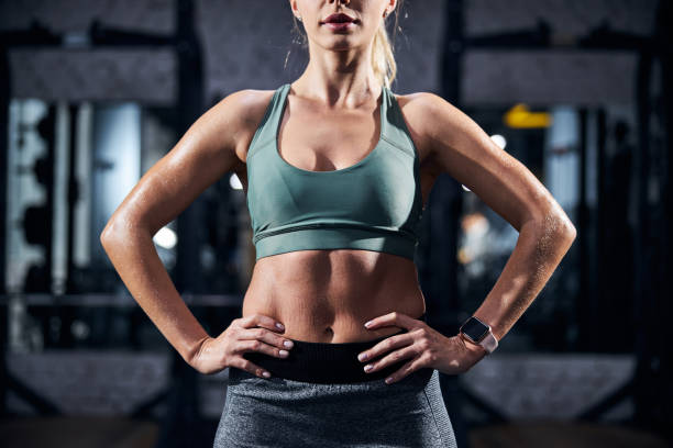 istock Determined athlete putting the hands on her belt 1293364608