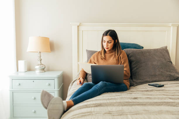 istock Woman Paying Bills and Banking Online 1293366186