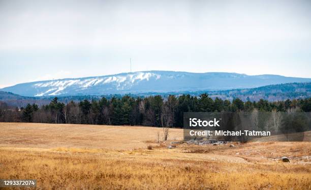 Wisconsin Farmland With Granite Peak Ski Hill In The Background In Wausau Wisconsin Stock Photo - Download Image Now