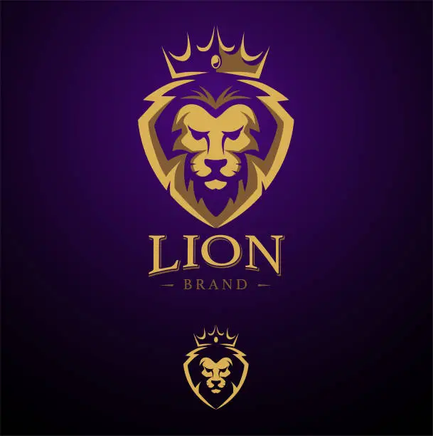 Vector illustration of eSport lion logo character