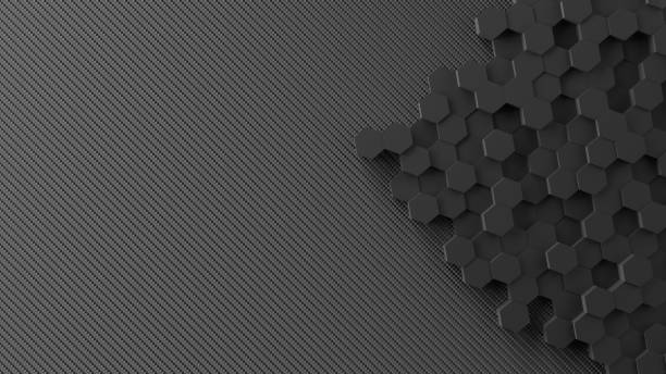 istock Carbon fiber style background 3D illustration 1293376150