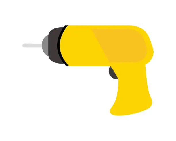 Vector illustration of Vector illustration of an electric screwdriver. electric drill