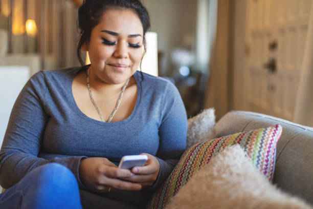Generation Z Female of Native American Ethnicity Using Smart Phone
