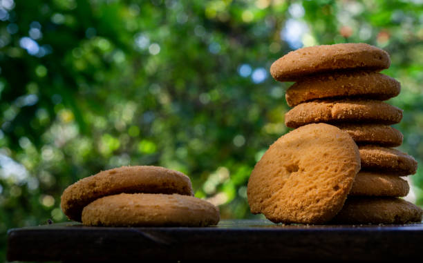 istock Sweet cookies stacked together on a table 1293407152