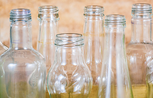 Empty transparent bottle