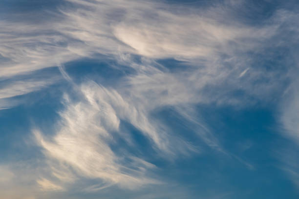 istock White and Blue High Clouds in the Sky at Sunset 1293416245