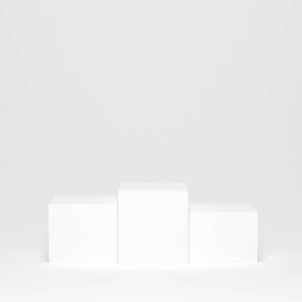 istock Sports winner pedestal. White blank mock up 1293420895