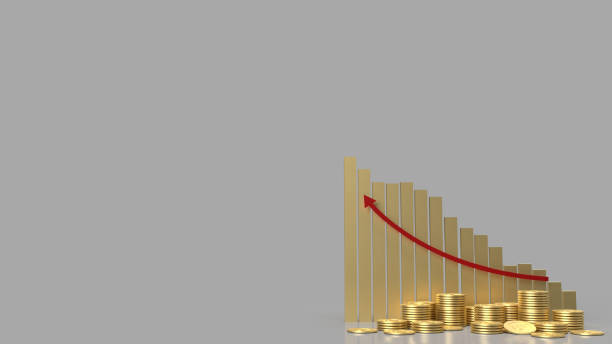 istock The gold chart and coins group for business content 3d rendering. 1293421164