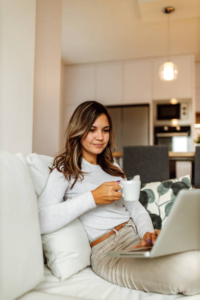 istock Drinking coffee, spending afternoon at home. 1293423001