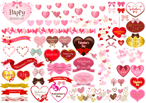 Valentine's day heart background illustration, frame