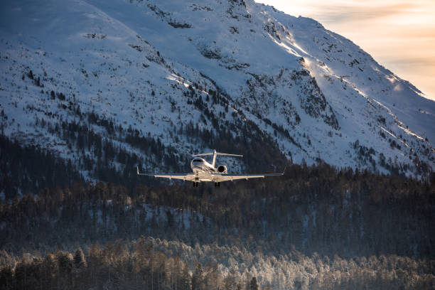 istock Business Jet Arrival Alps 1293427726