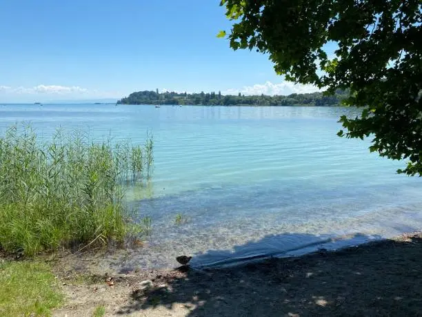 Photo of Landscape of the Lake Constance und Flower Island  - Constance, Germany or Konstanz, Deutschland