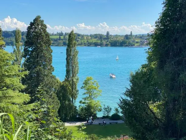 Photo of Landscape of the Lake Constance und Flower Island  - Constance, Germany or Konstanz, Deutschland