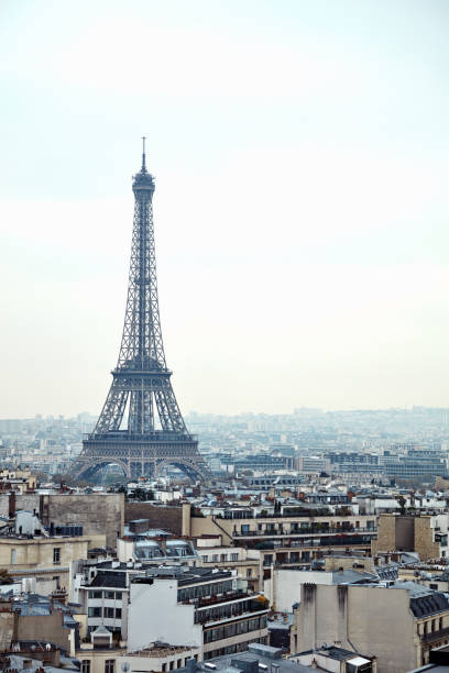 istock Panoramic view of Paris from Arc de Triomphe, center of Paris. 1293430972