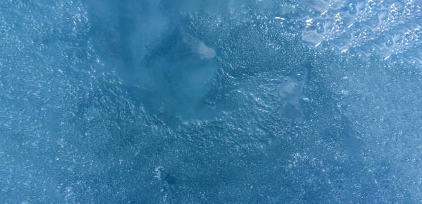 istock ice on a winter lake or river. background texture. cold time in winter banner 1293431142