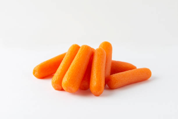 Small peeled pieces of carrot