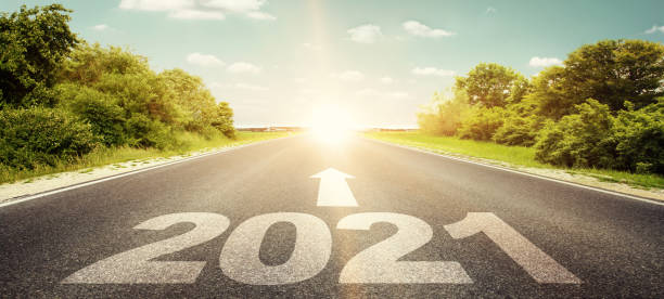 istock Happy New Year Background. Road to 2021. 1293437600
