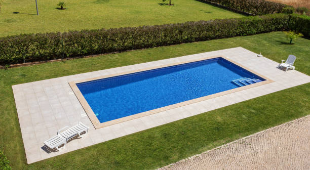 istock Modern luxury pool for tourists at the hotel. 1293439033