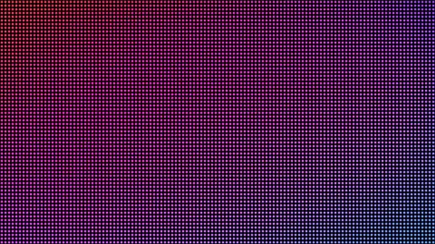 Vector illustration of Led screen texture. Digital display with dots. Lcd pixel monitor. Vector illustration.