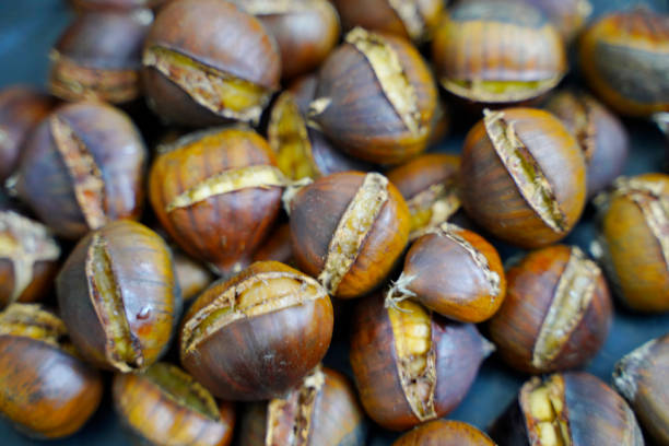 istock chestnut kebab baked natural food 1293445788