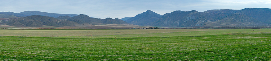 Farm, Fields and Mountains