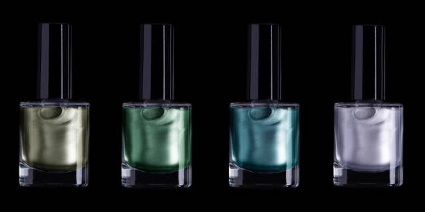 Set of nail polishes  isolated on white background (with clipping path)