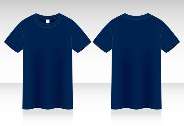 blank navy modré tričko vektor pro šablonu - tričko stock ilustrace