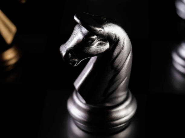 istock Chess board game. Strategy ideas concept business futuristic graphic icon. 1293451514