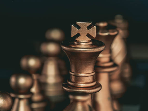 istock Chess board game. Strategy ideas concept business futuristic graphic icon. 1293451990