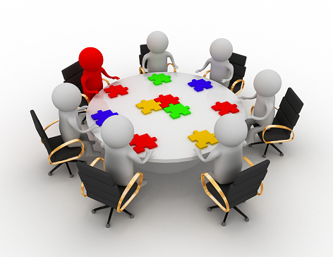 teamwork in a business meeting