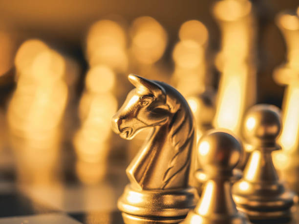 istock Chess board game. Strategy ideas concept business futuristic graphic icon. 1293452778