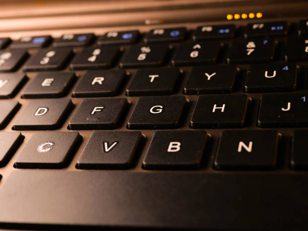 istock keyboard white, gray, black laptop. Laptop keyboard. 1293453166