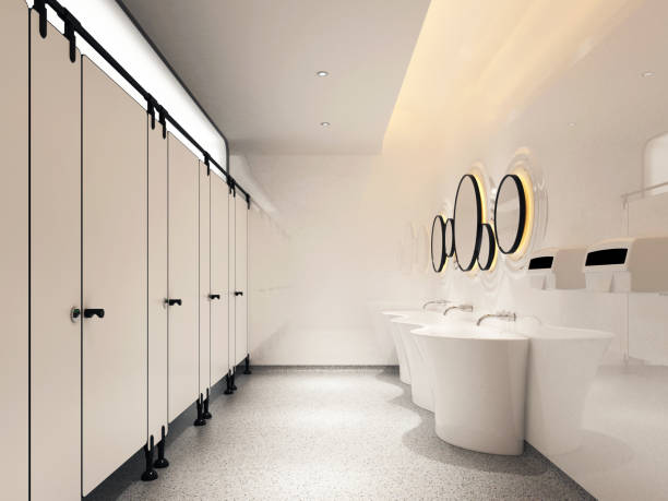 istock 3d render of modern luxury bathroom 1293455626