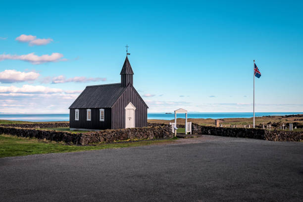istock old black church in Iceland 1293461207