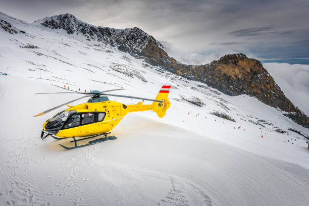 istock rescue helicopter in winter landscape in Austria 1293463492