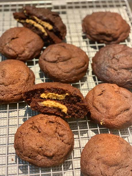 istock Peanut Butter Stuffed Chocolate Cookies 1293465459