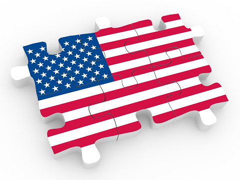 USA flag puzzle