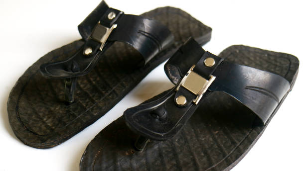 istock Recycled tire sandal 1293468786