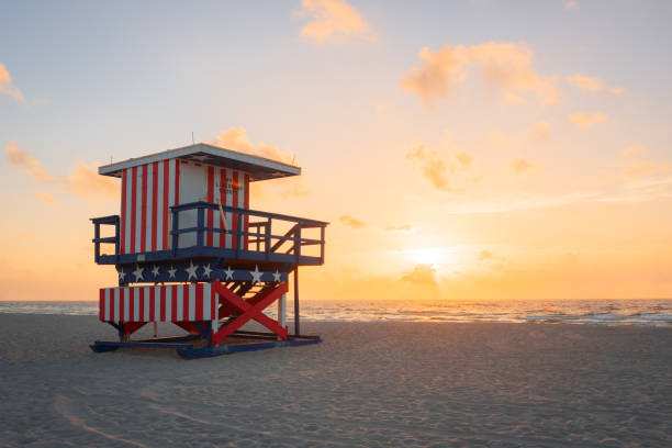 istock Miami Beach, Florida Life Guard Tower 1293469755
